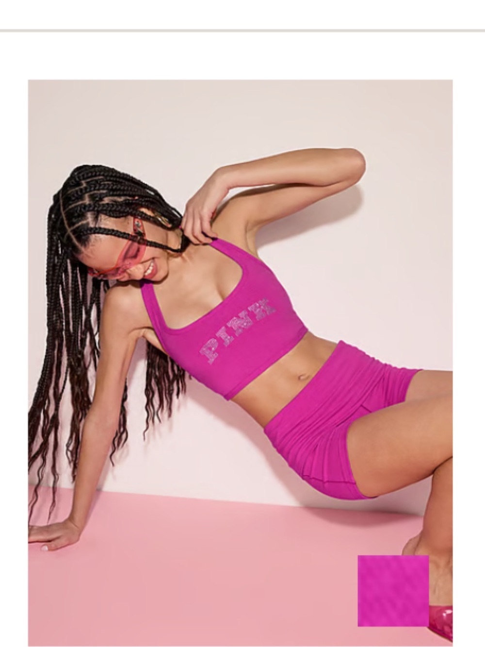 PINK Bright Pink Sports Bra Top